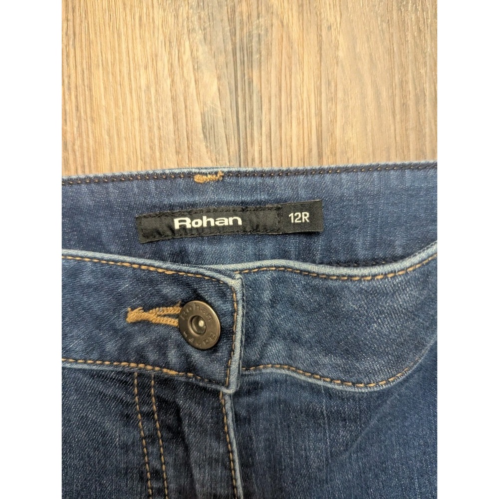 Rohan Jeans Womens 12 Regular Blue Flex Jeans Slim Cut Medium Wash Denim - Picture 2 of 10
